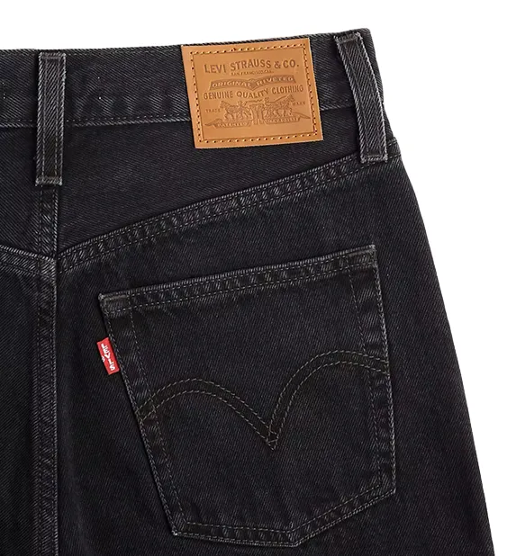 Levi's Pantalone jeans a gamba ampia Ribcage A60810001 nero