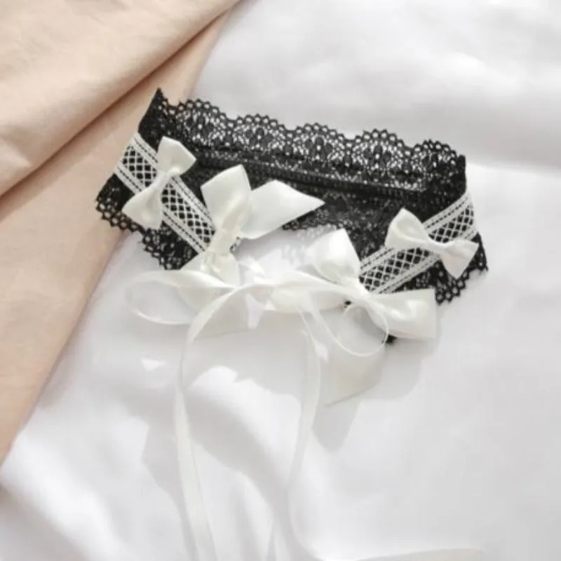 Lolita Kawaii sexy Maid Babydoll Choker Lace Nightdress
