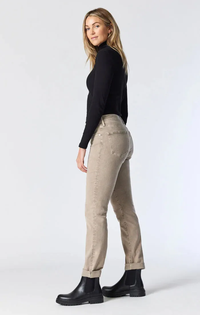 Mavi Kathleen High Rise Boyfriend Jean Nude Feather Blue