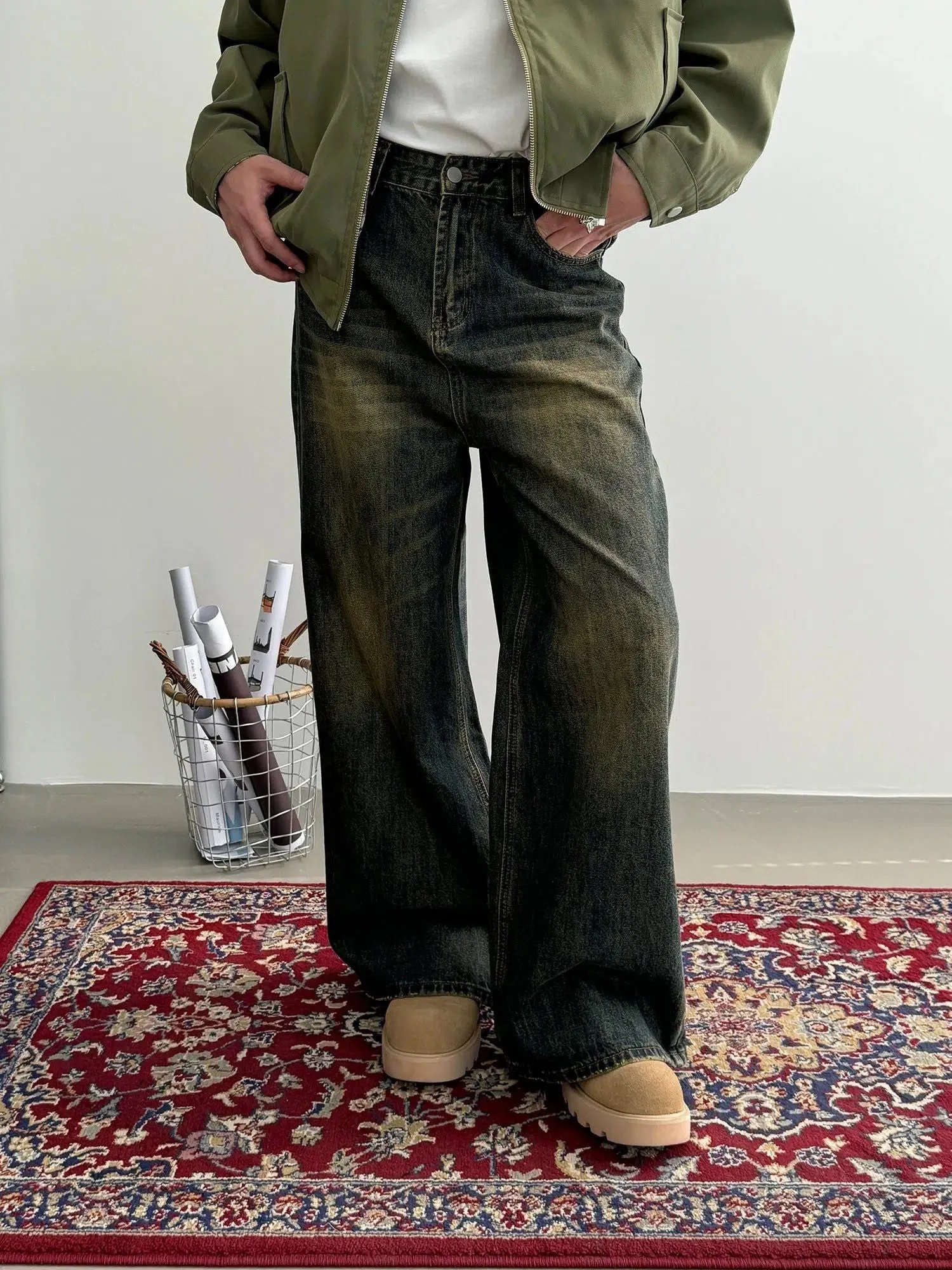 Nine Gradient Fade Whiskered Jeans