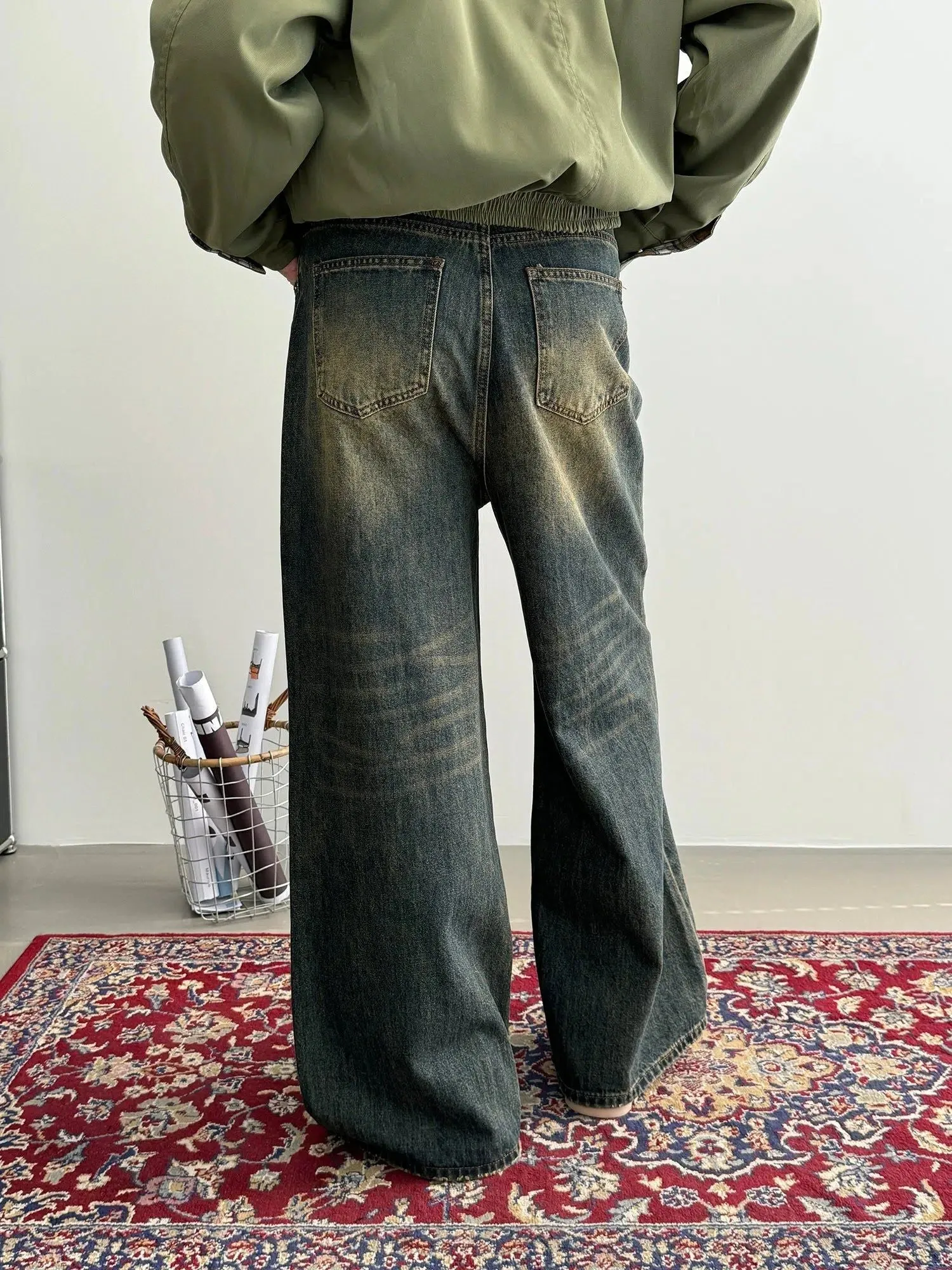 Nine Gradient Fade Whiskered Jeans