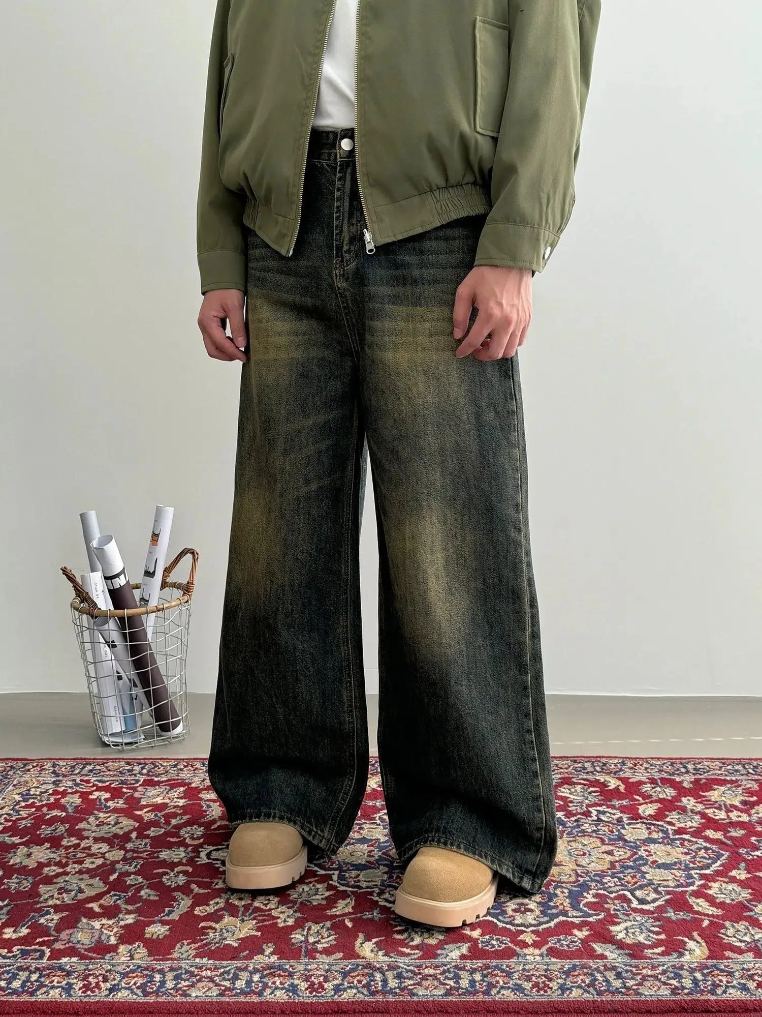 Nine Gradient Fade Whiskered Jeans