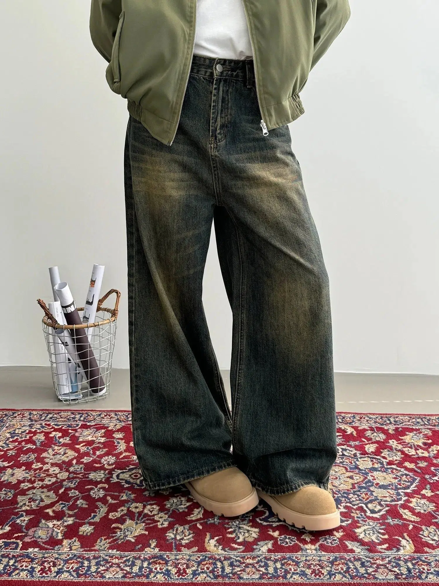 Nine Gradient Fade Whiskered Jeans