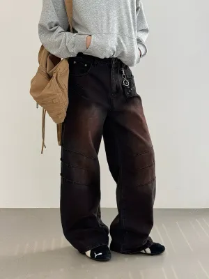 Nine Gradient Faded Wide Jeans