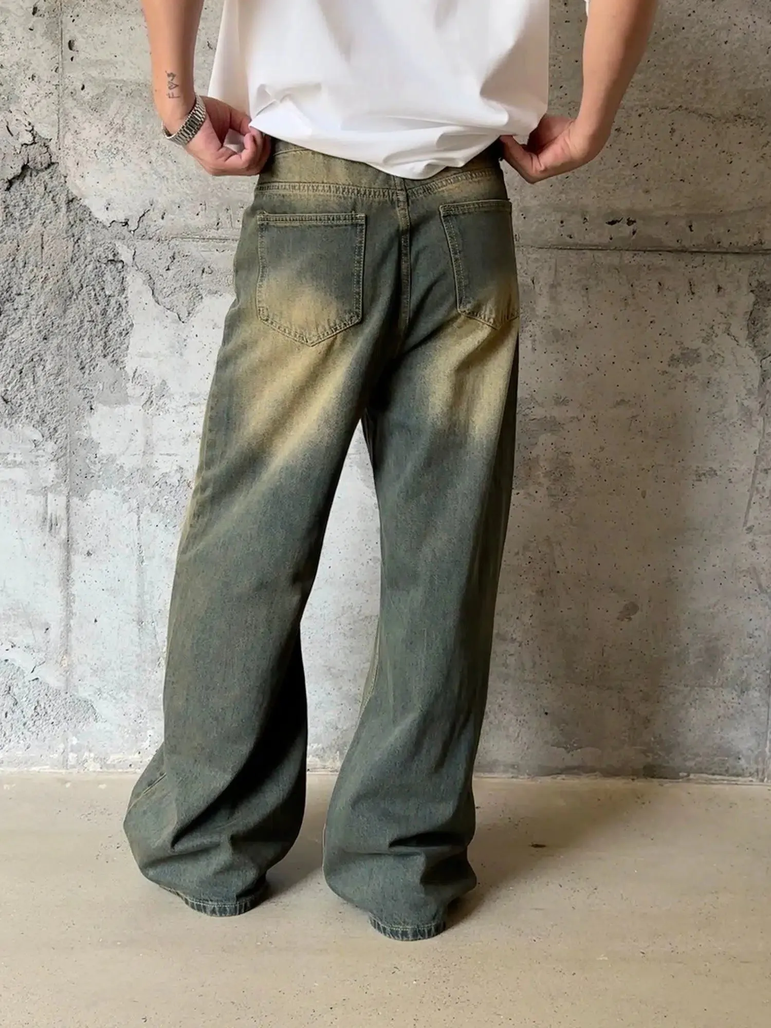 Nine Gradient Mud-Dyed Jeans