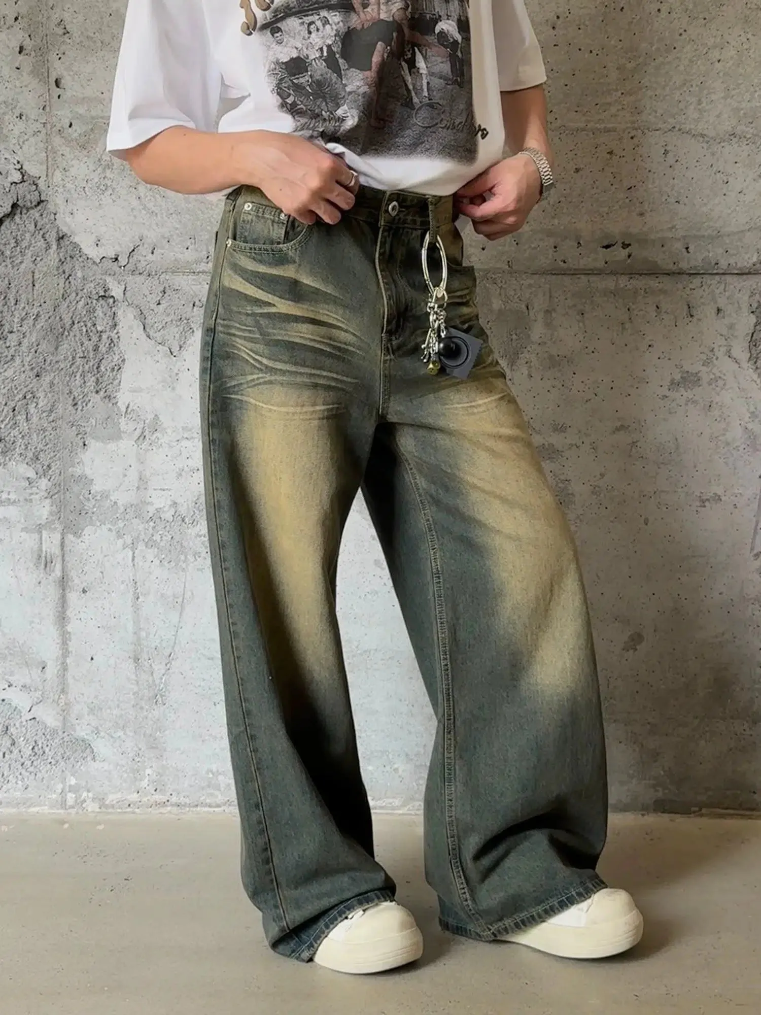 Nine Gradient Mud-Dyed Jeans
