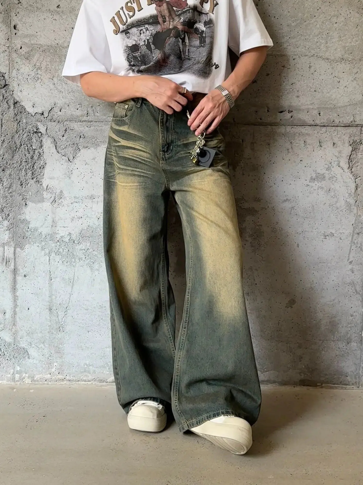 Nine Gradient Mud-Dyed Jeans