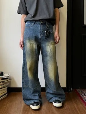 Nine Gradient Patched Detail Jeans
