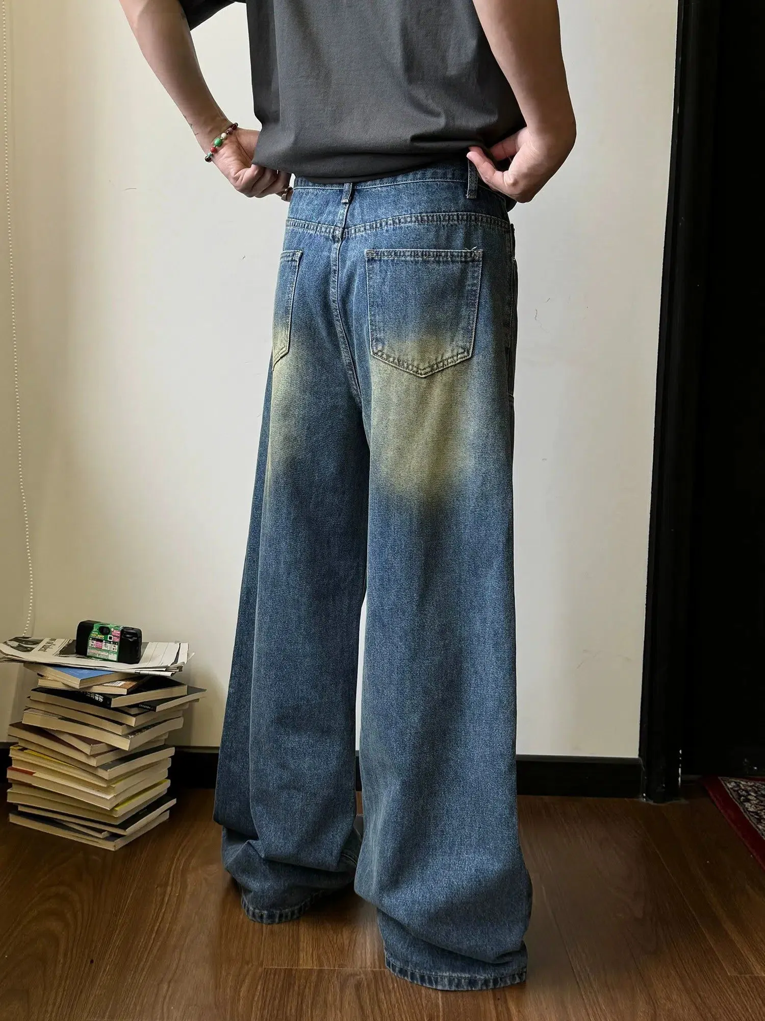 Nine Gradient Patched Detail Jeans