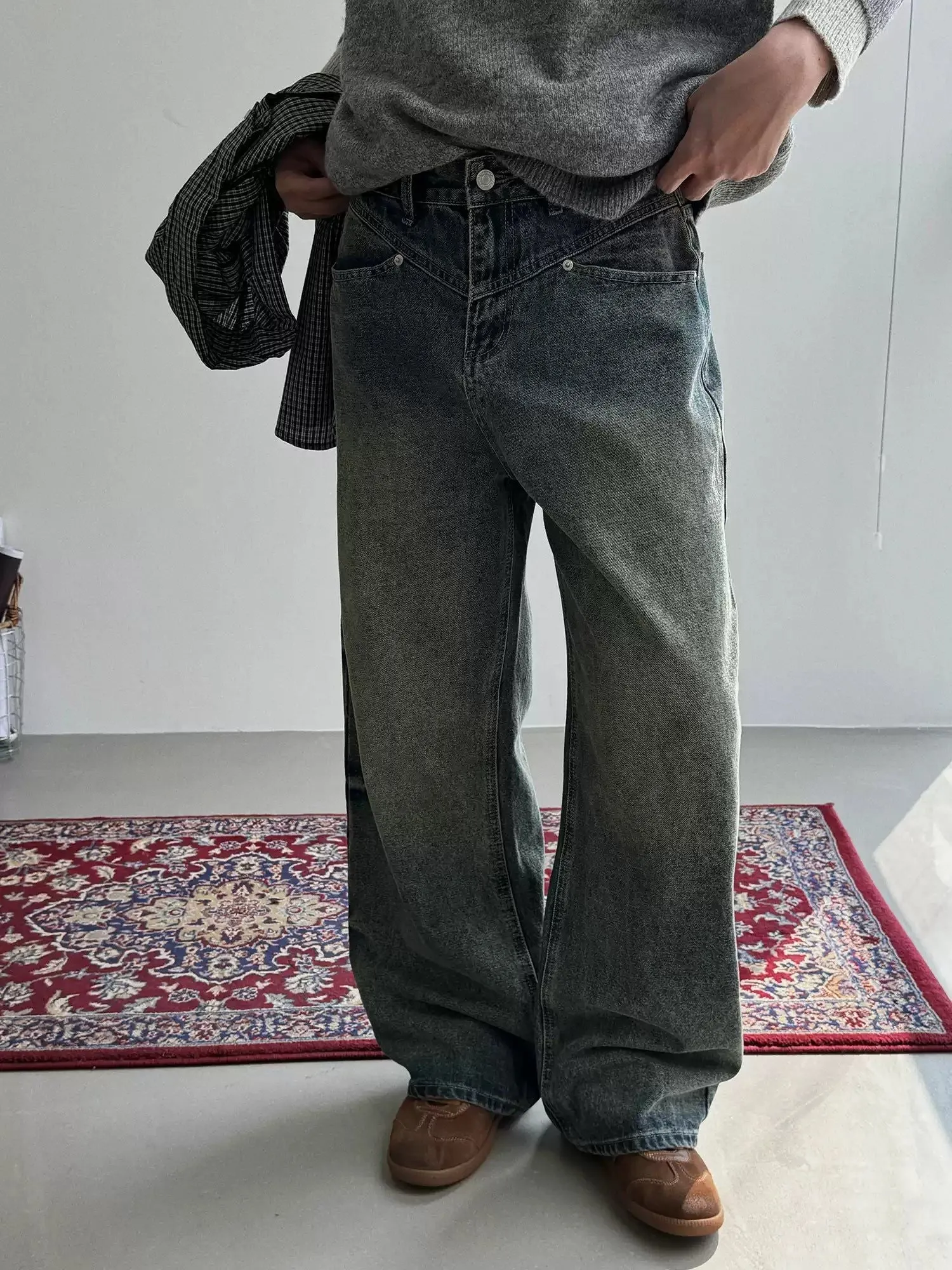Nine Gradient Washed Mid-High Waist Jeans