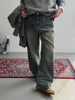 Nine Gradient Washed Mid-High Waist Jeans