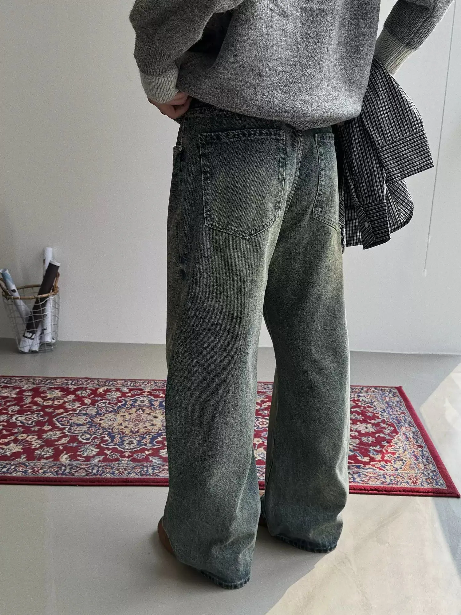 Nine Gradient Washed Mid-High Waist Jeans