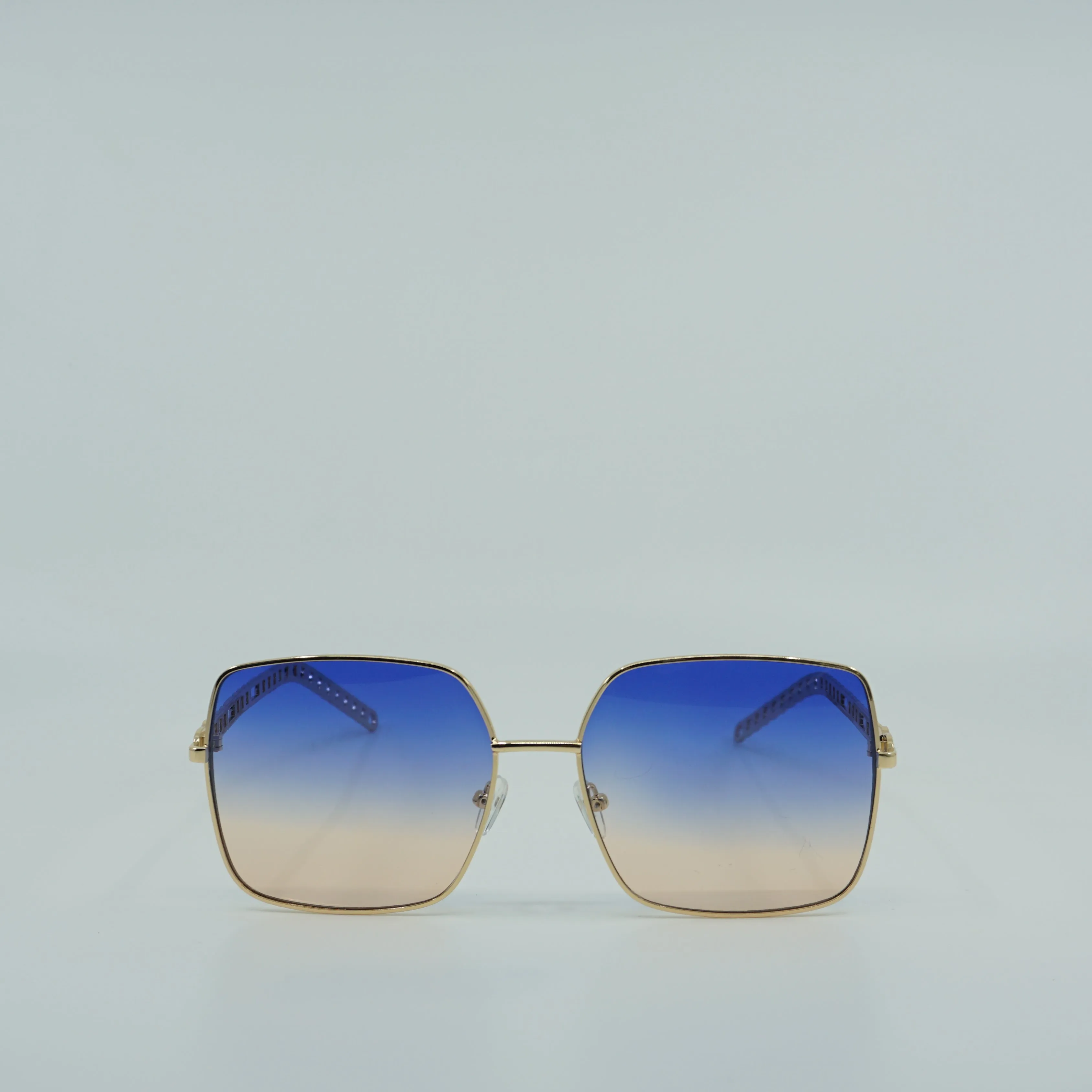 OG Metal Chain Link Arms Squared Sunglasses