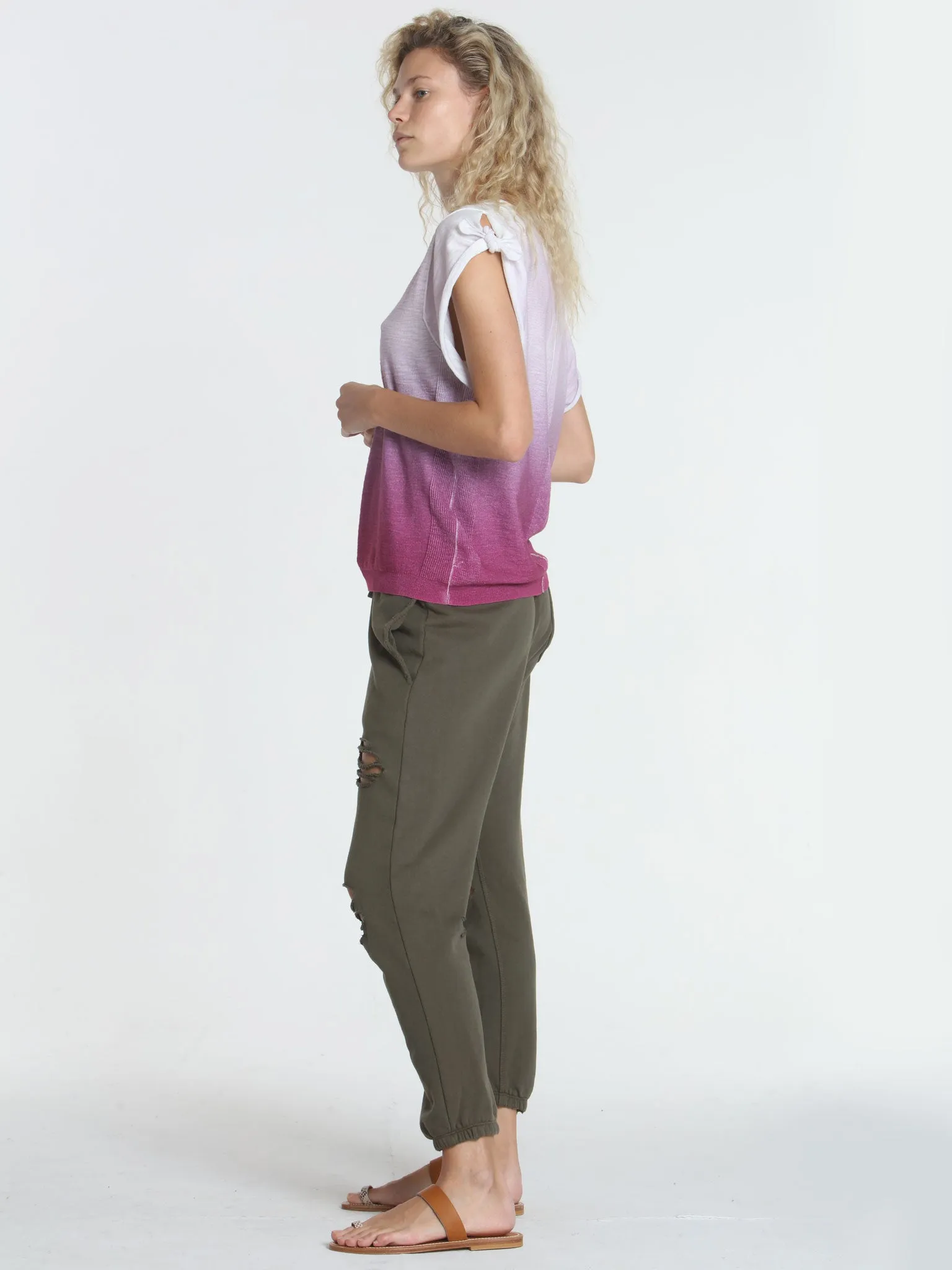 Ombre Tie Tee - Berry