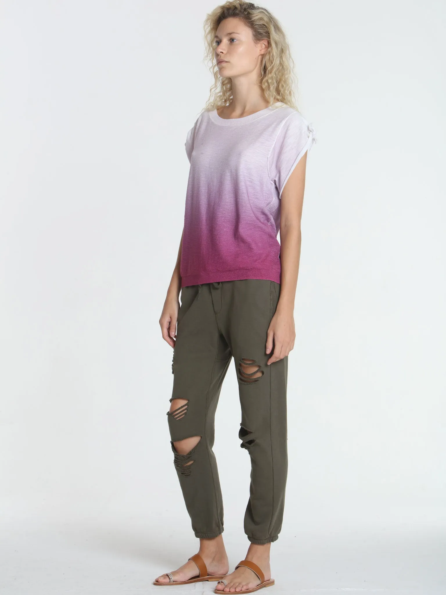Ombre Tie Tee - Berry