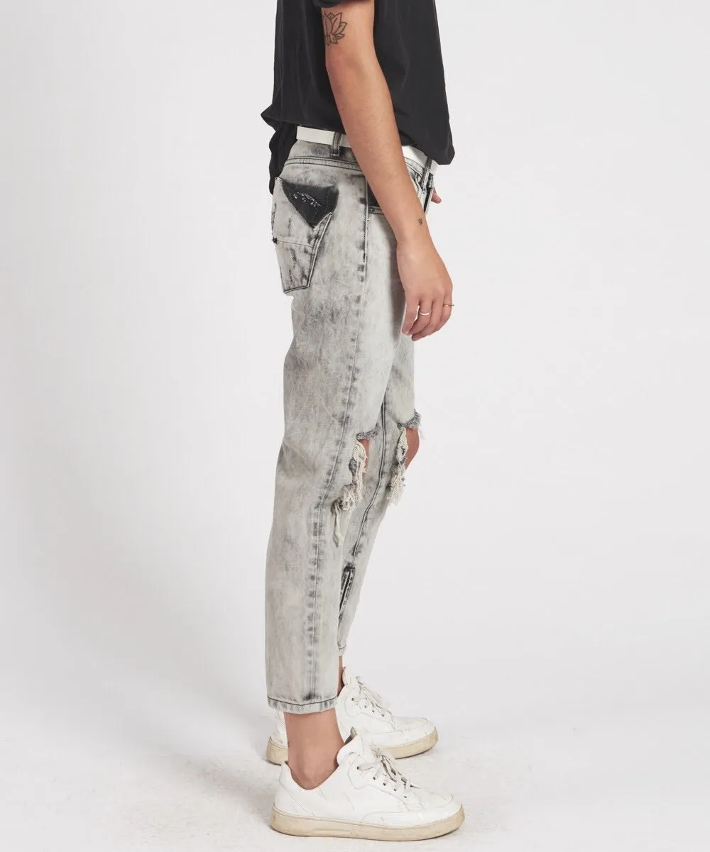 ONE TEASPOON: FREEBIRDS HARLEY GRAY SKINNY JEAN