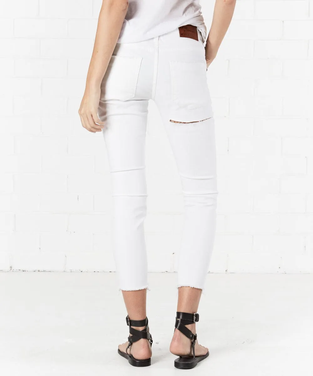 ONE TEASPOON: PREMIUM WHITE FREEBIRDS II SKINNY JEANS