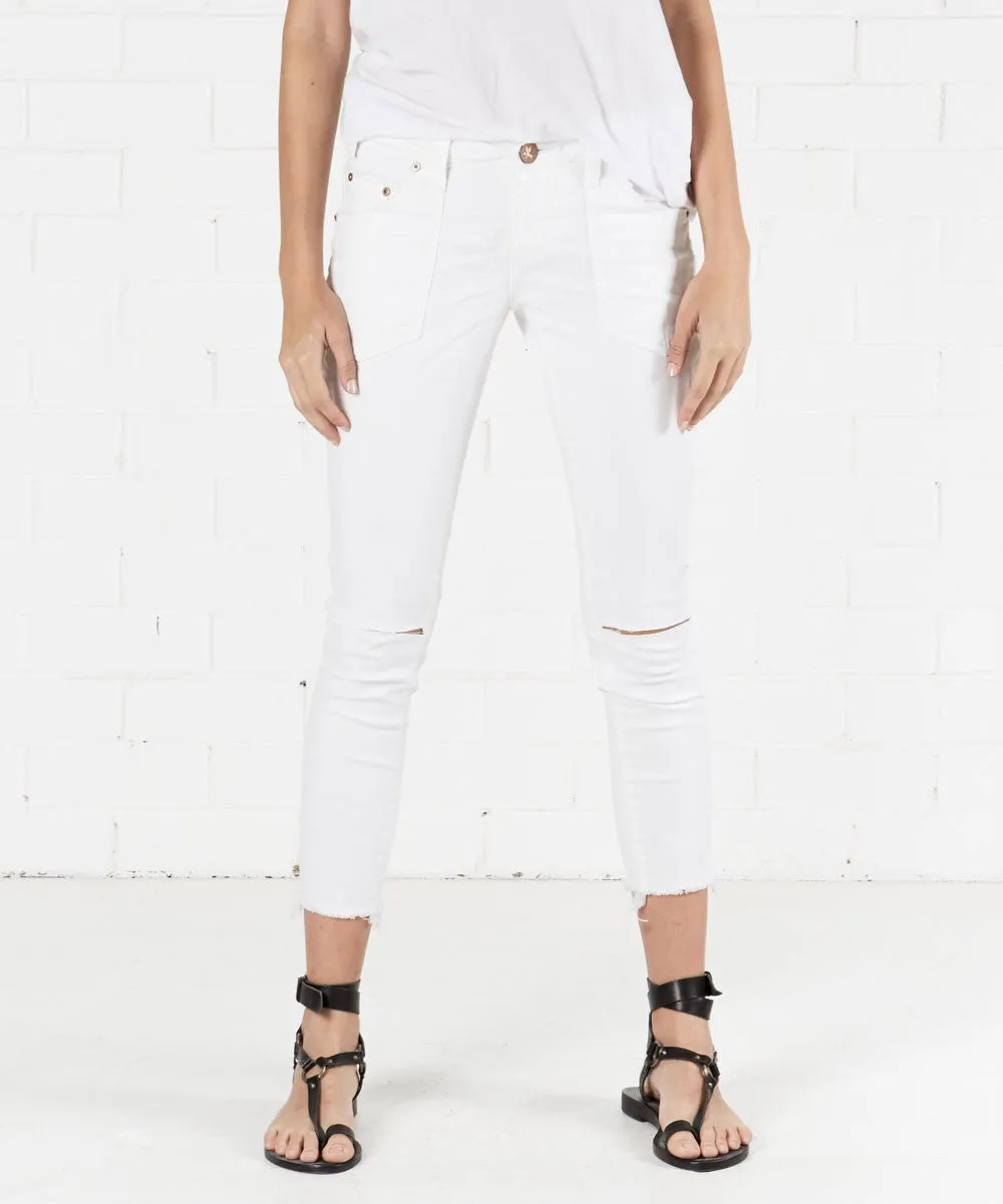 ONE TEASPOON: PREMIUM WHITE FREEBIRDS II SKINNY JEANS