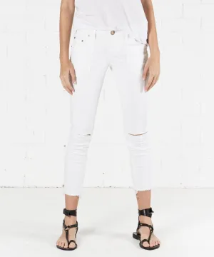 ONE TEASPOON: PREMIUM WHITE FREEBIRDS II SKINNY JEANS