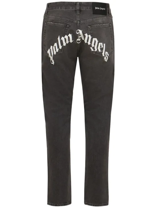 Palm Angels   17.1cm Logo print cotton denim jeans 