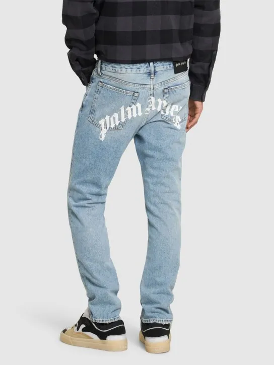 Palm Angels   17.1cm Logo print cotton denim jeans 