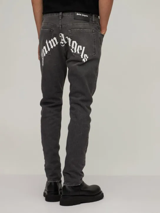 Palm Angels   17.1cm Logo print cotton denim jeans 