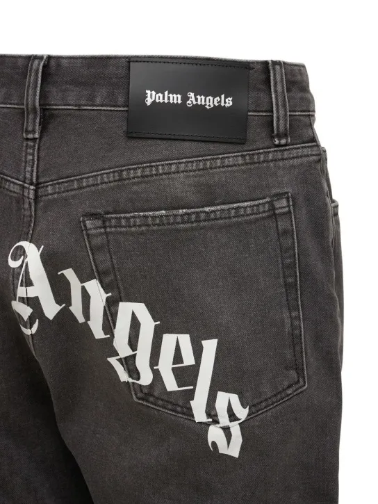 Palm Angels   17.1cm Logo print cotton denim jeans 