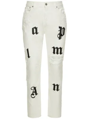 Palm Angels   Bull logo patch jeans 