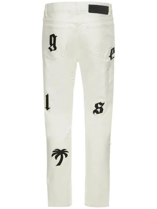 Palm Angels   Bull logo patch jeans 