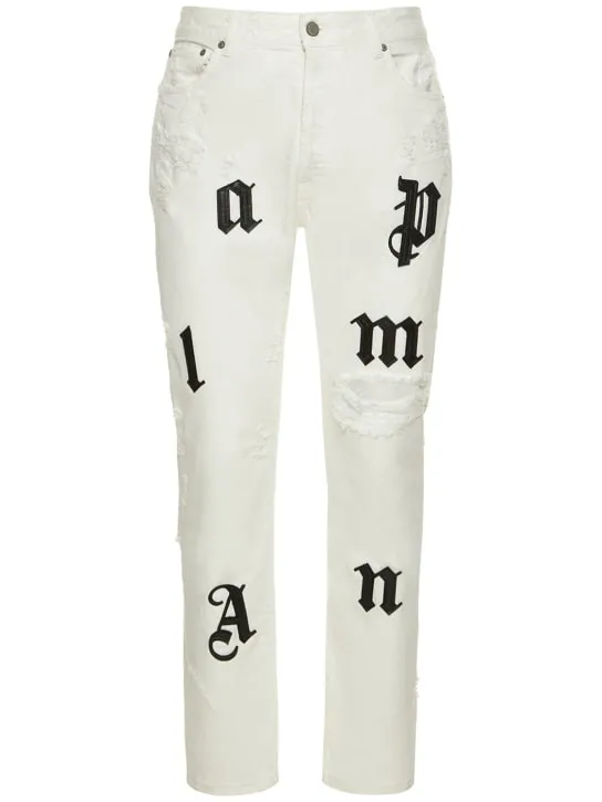 Palm Angels   Bull logo patch jeans 