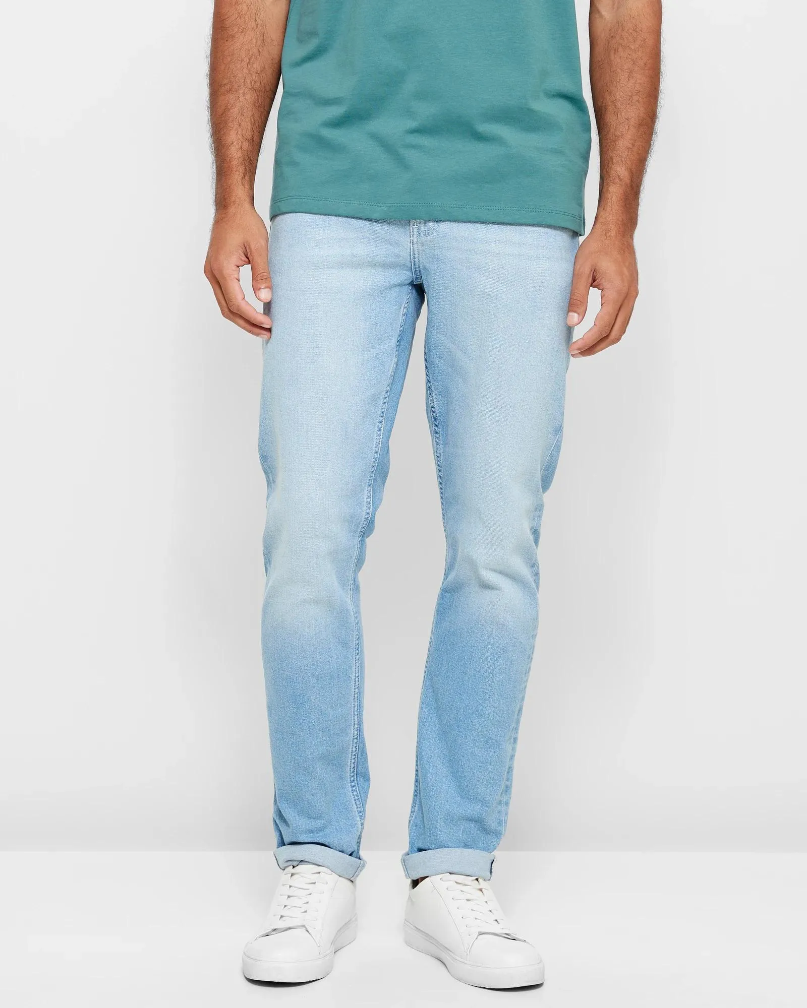 popular  Full Length Tapered Fit Denim Jeans