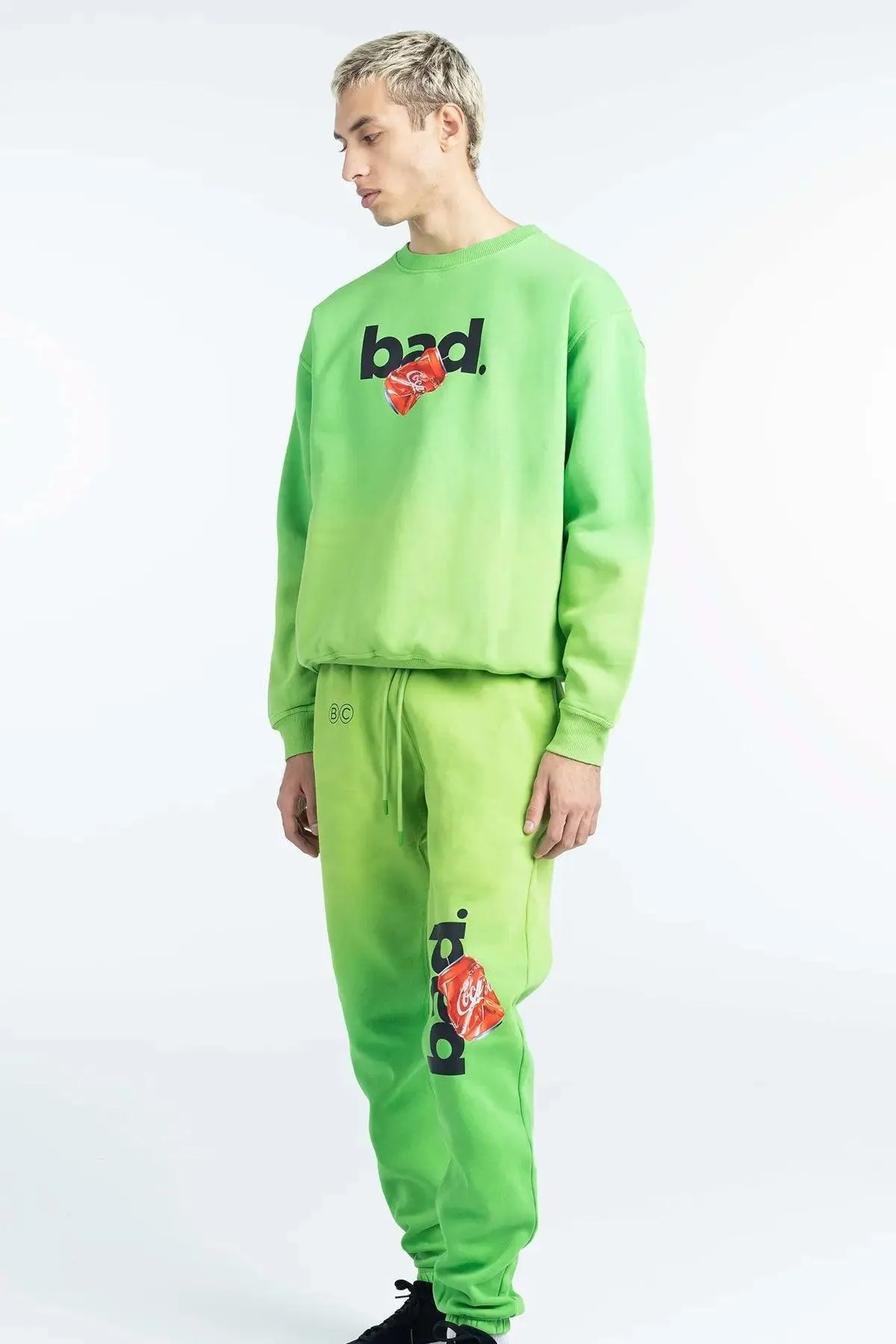 "BAD" Gradient Sweatshirt - Green