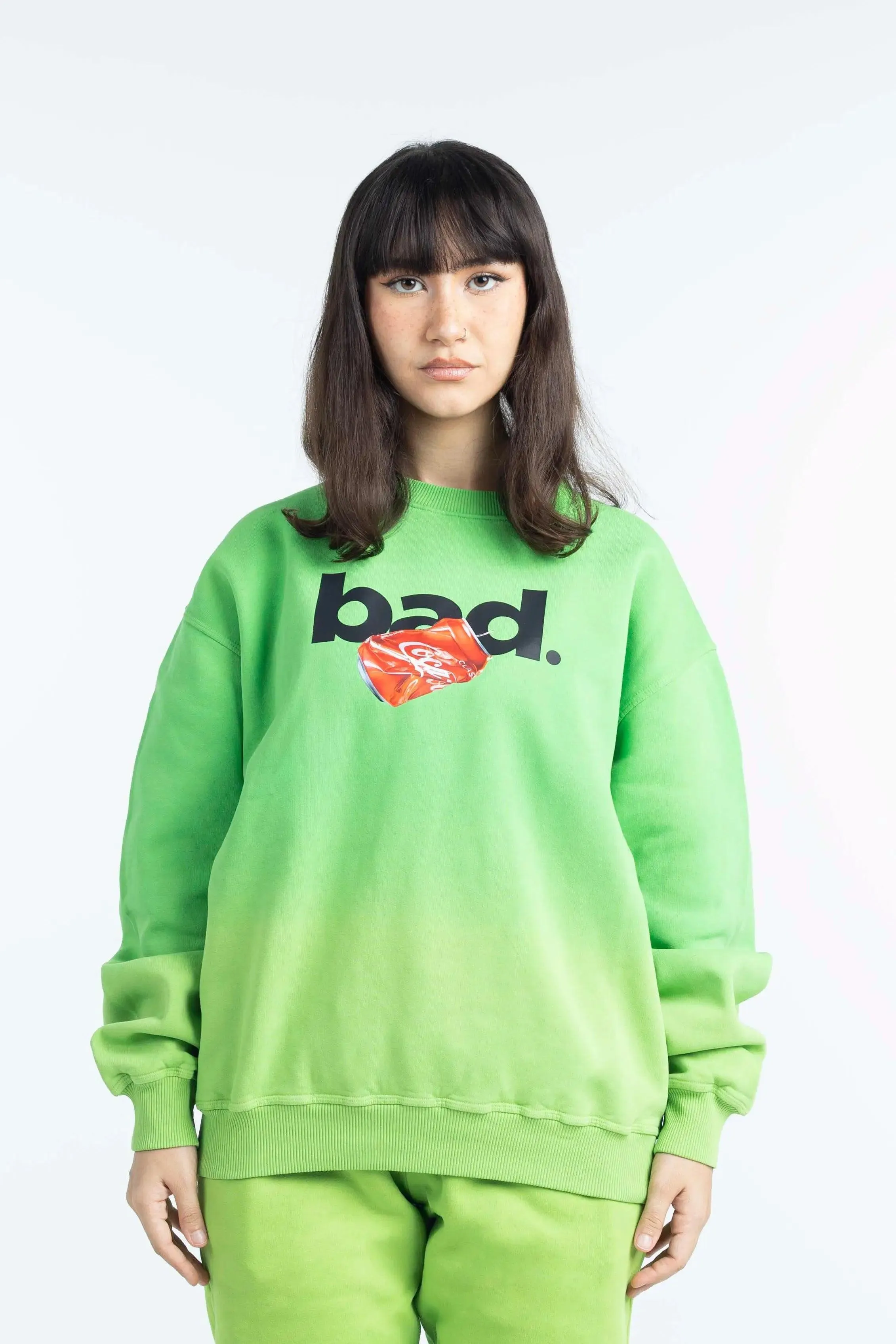 "BAD" Gradient Sweatshirt - Green
