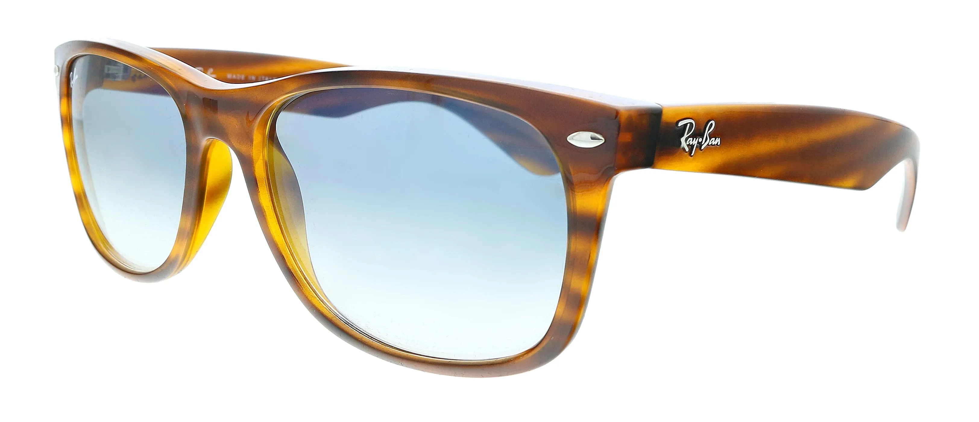 Ray-Ban 0RB2132 820/3F New Wayfarer Striped Red Havana Rectangle Sunglasses