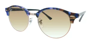 Ray-Ban 0RB4246 125651 Clubround Spotted Brown/Blue Round Sunglasses