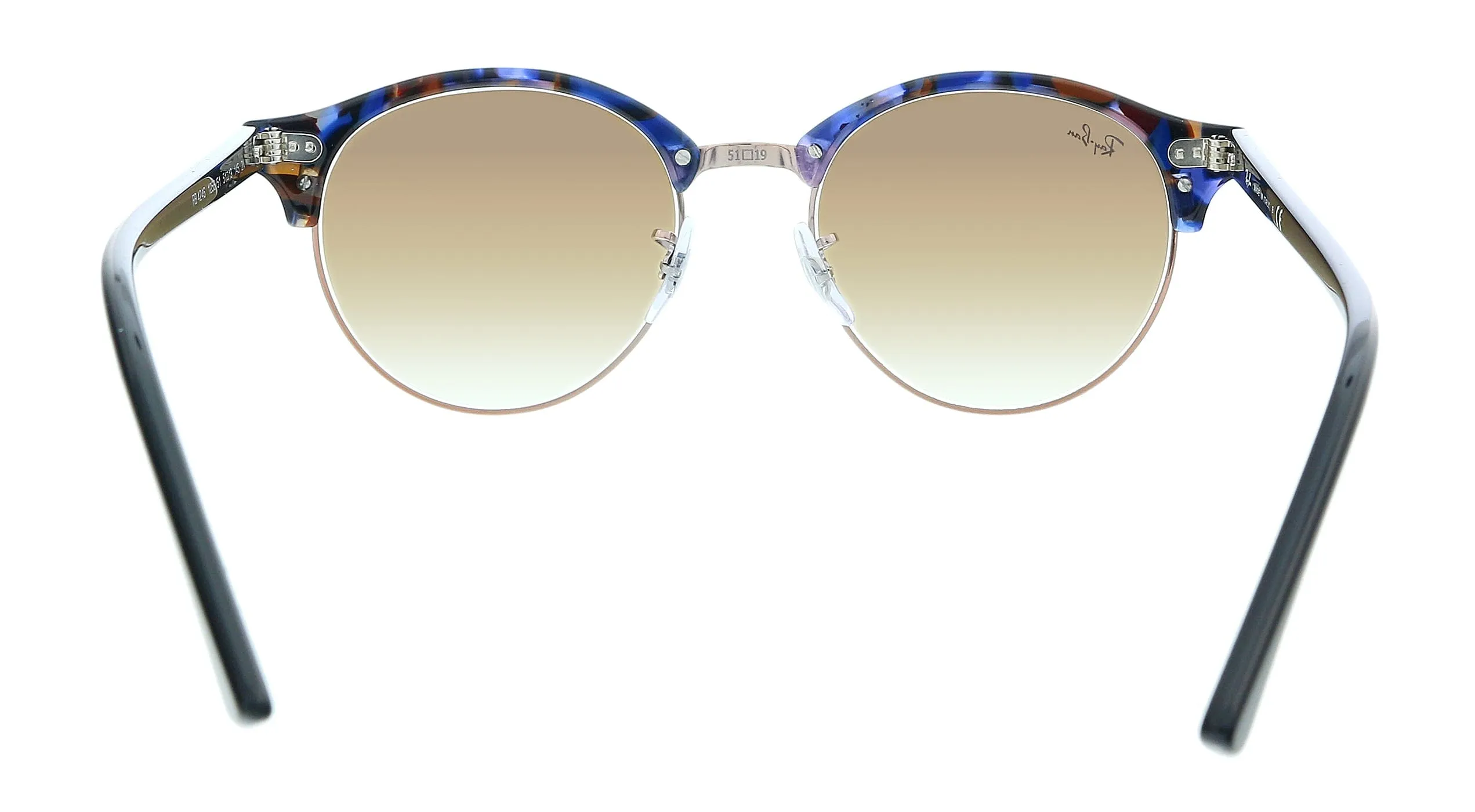Ray-Ban 0RB4246 125651 Clubround Spotted Brown/Blue Round Sunglasses