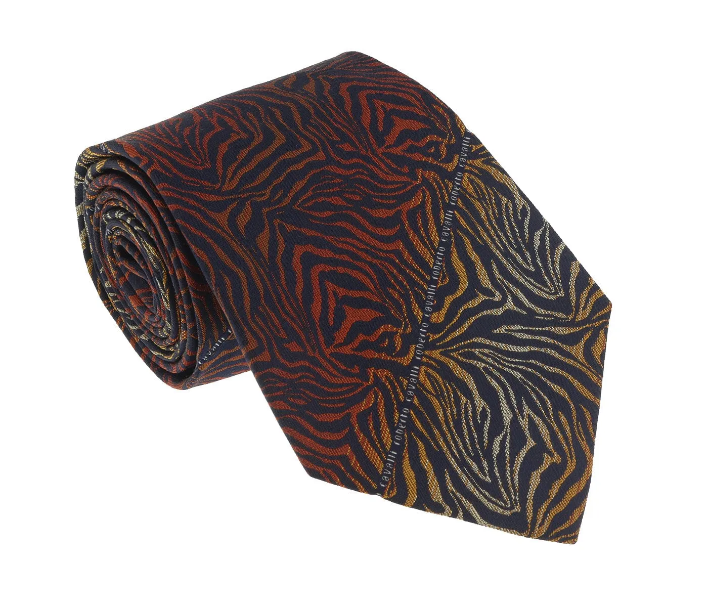 Roberto Cavalli ESZ021 01500 Gradient Orange Zebra Design Tie