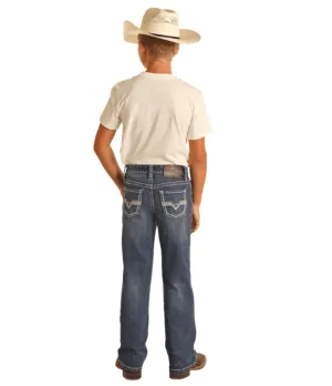 Rock & Roll Cowboy Boy's ReFlex Regular Fit Bootcut Jeans RRBD0BR1GZ