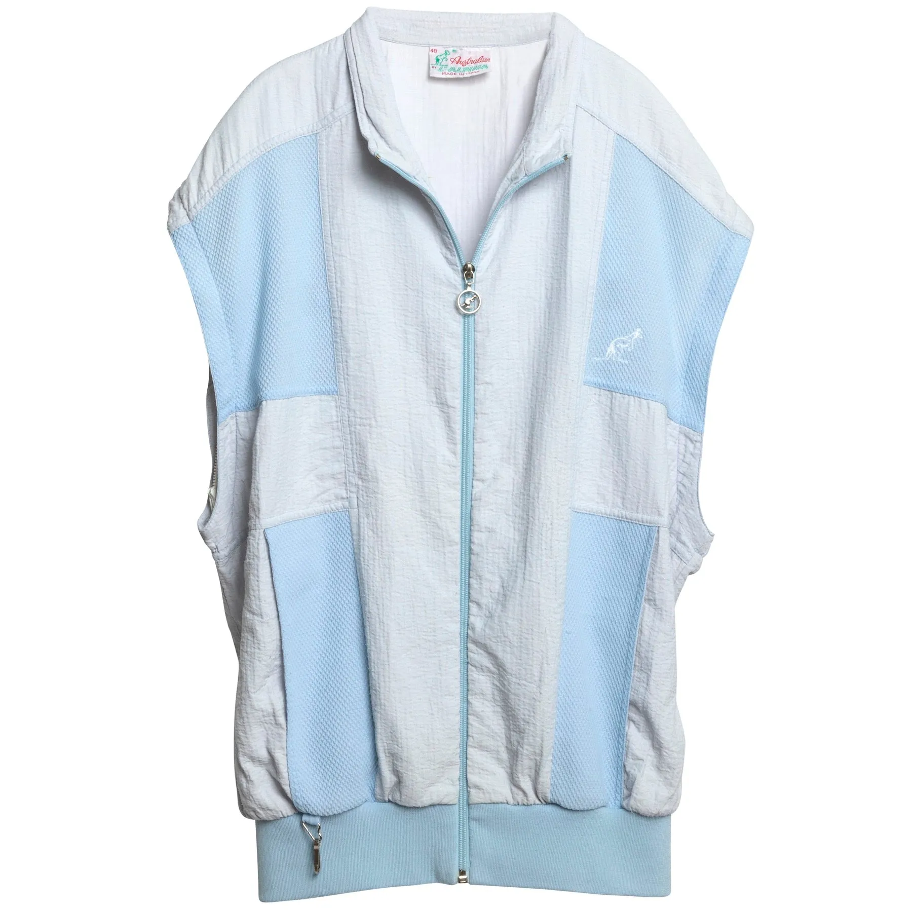 Seersucker Weave Powernet Mesh Paneled Track Jacket