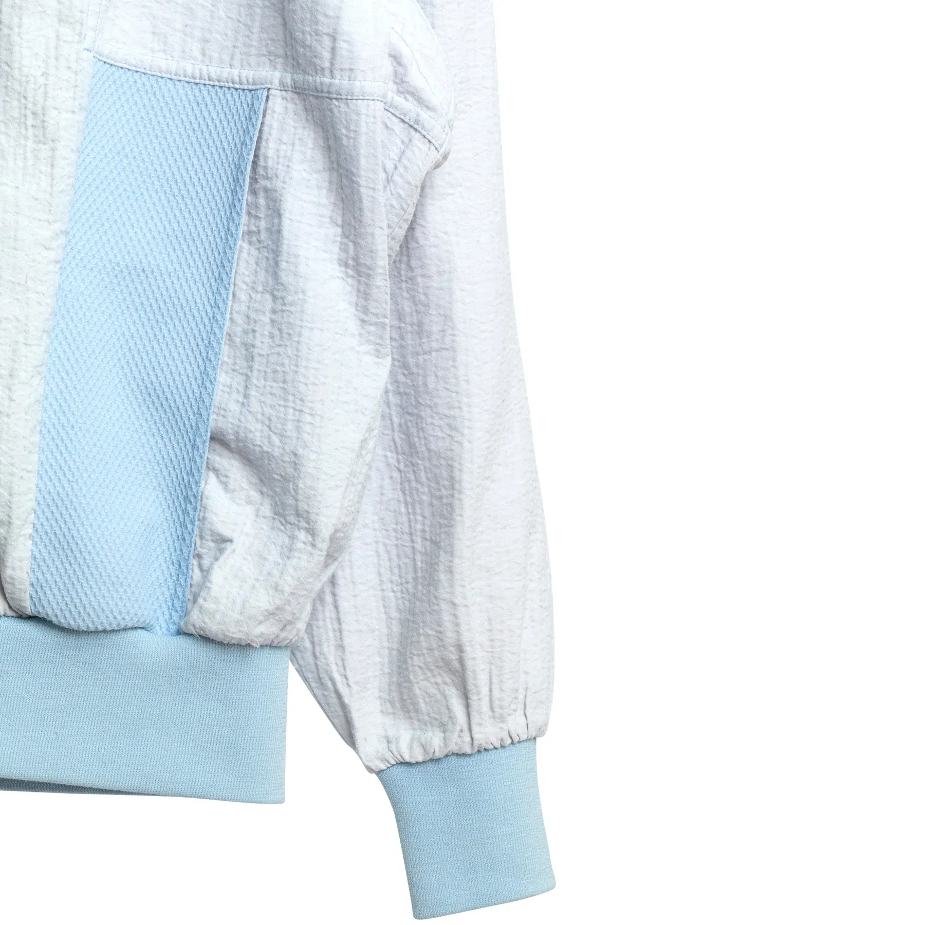 Seersucker Weave Powernet Mesh Paneled Track Jacket
