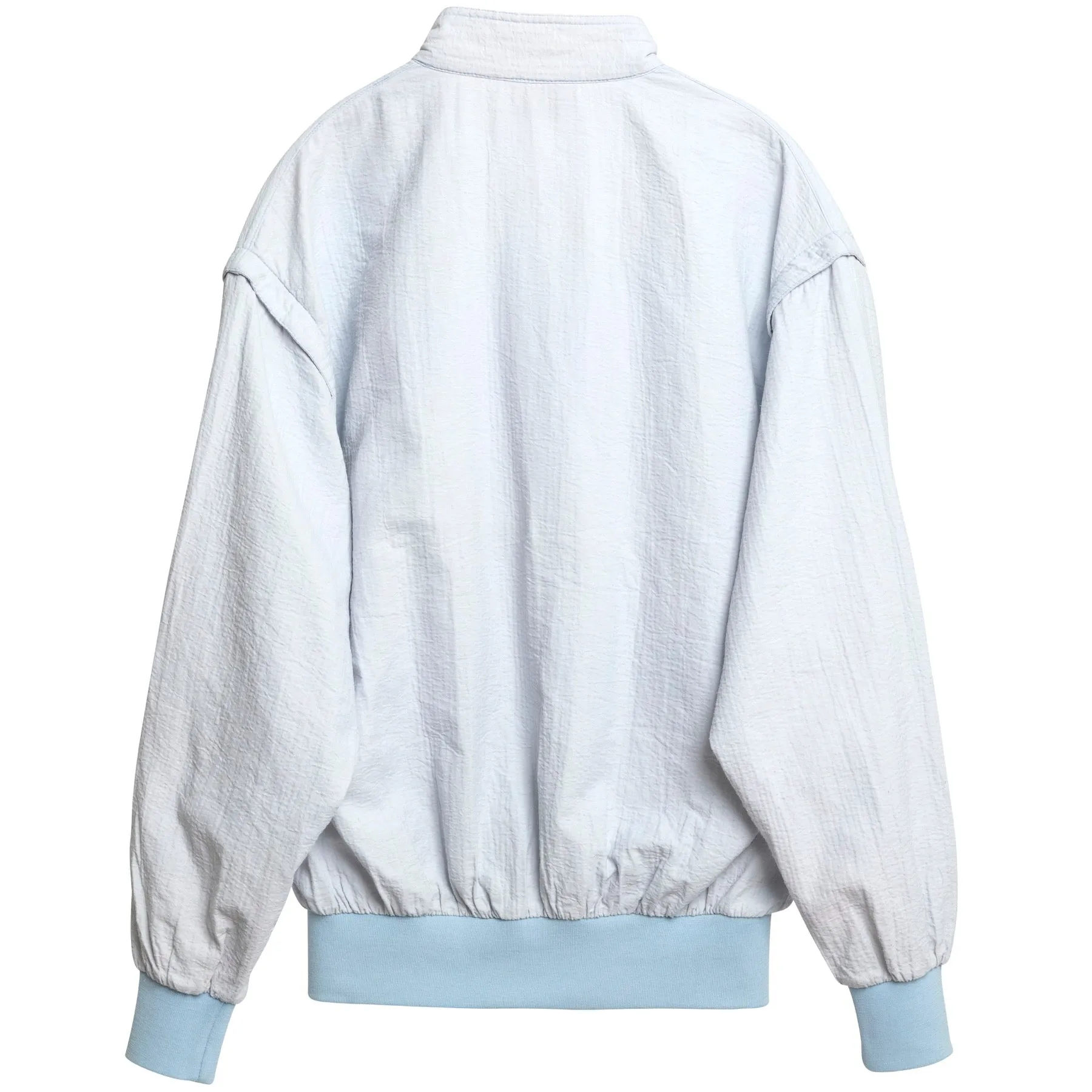 Seersucker Weave Powernet Mesh Paneled Track Jacket