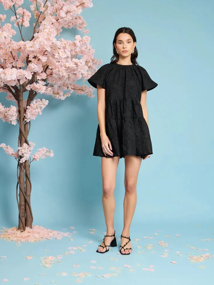 Sister Jane - Paper Rose Organza Dress - Black