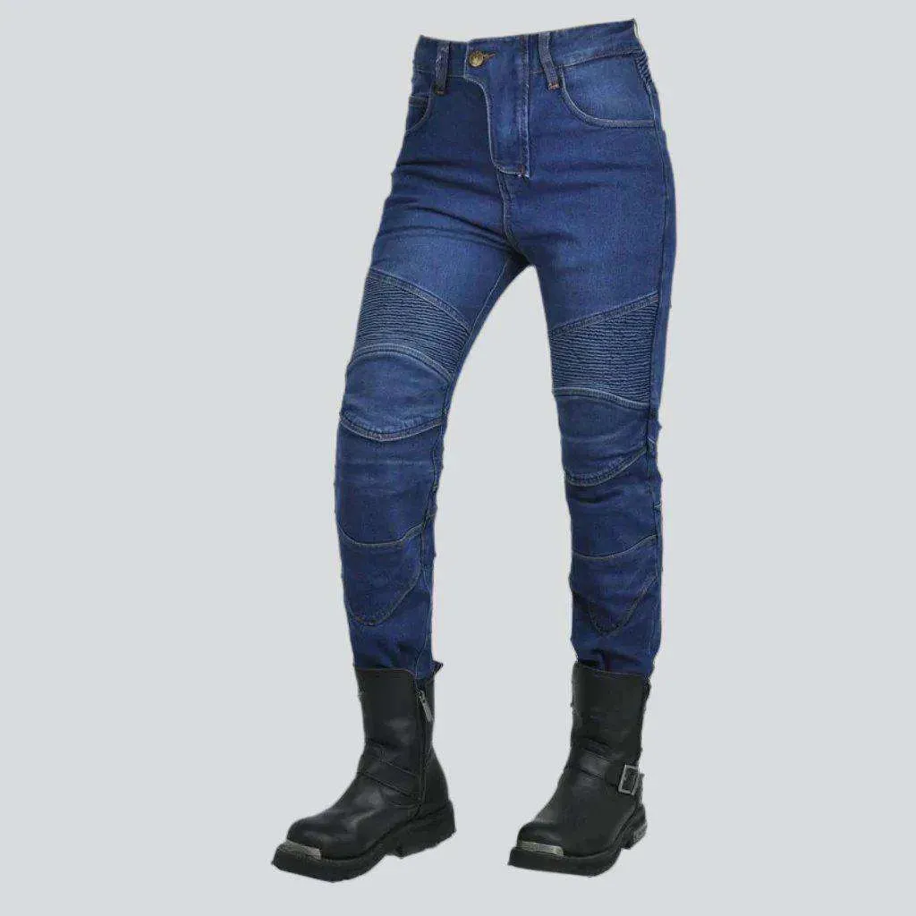Skinny urban women's biker jeans