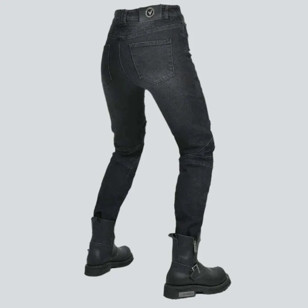 Skinny urban women's biker jeans