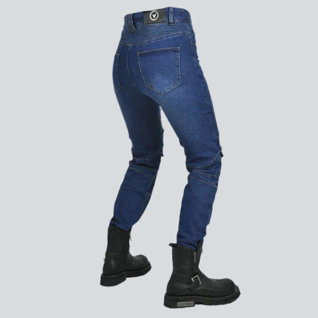 Skinny urban women's biker jeans