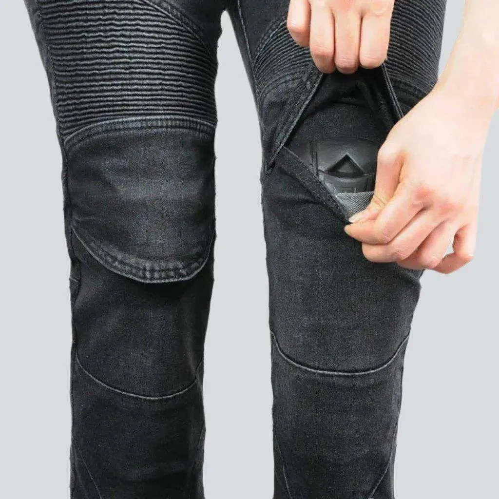 Skinny urban women's biker jeans