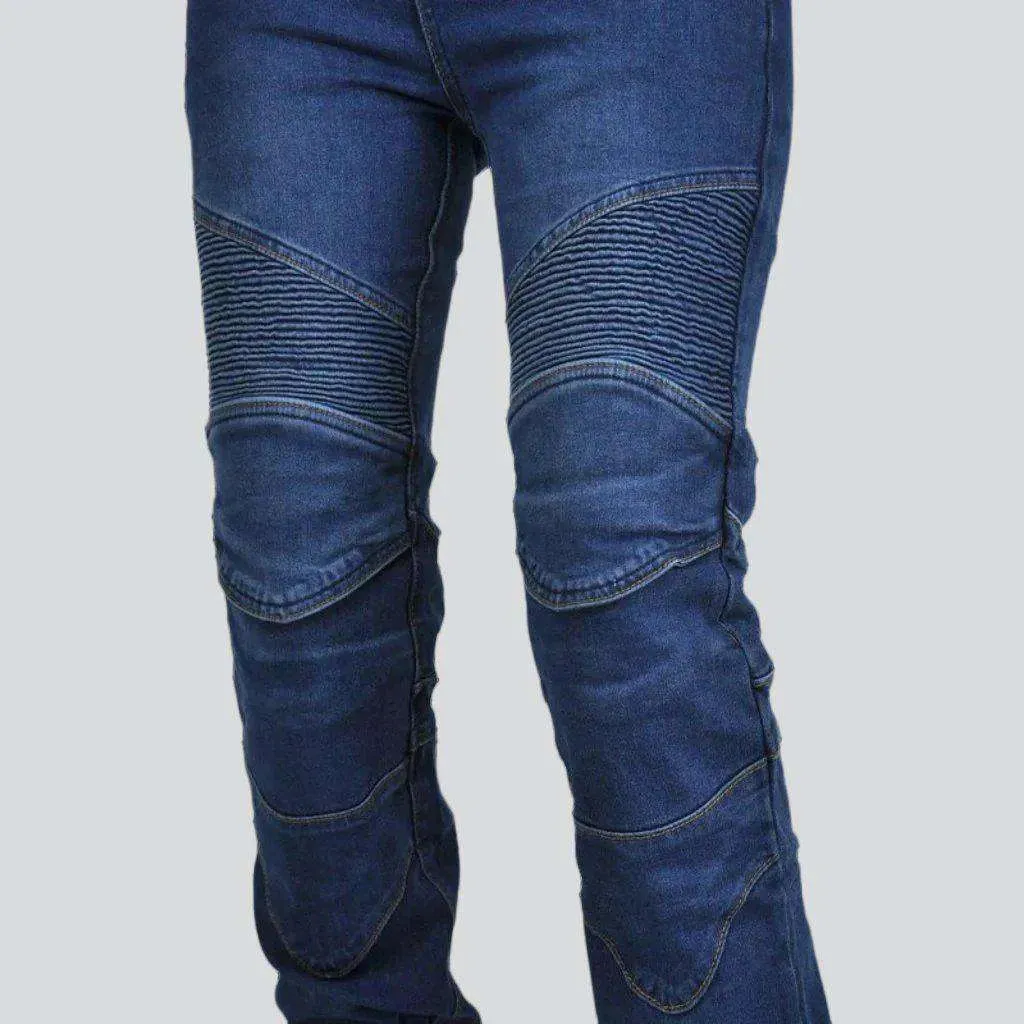 Skinny urban women's biker jeans