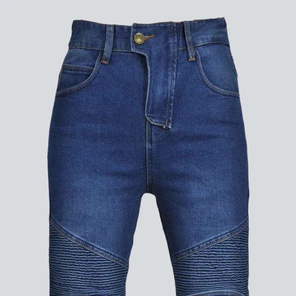 Skinny urban women's biker jeans