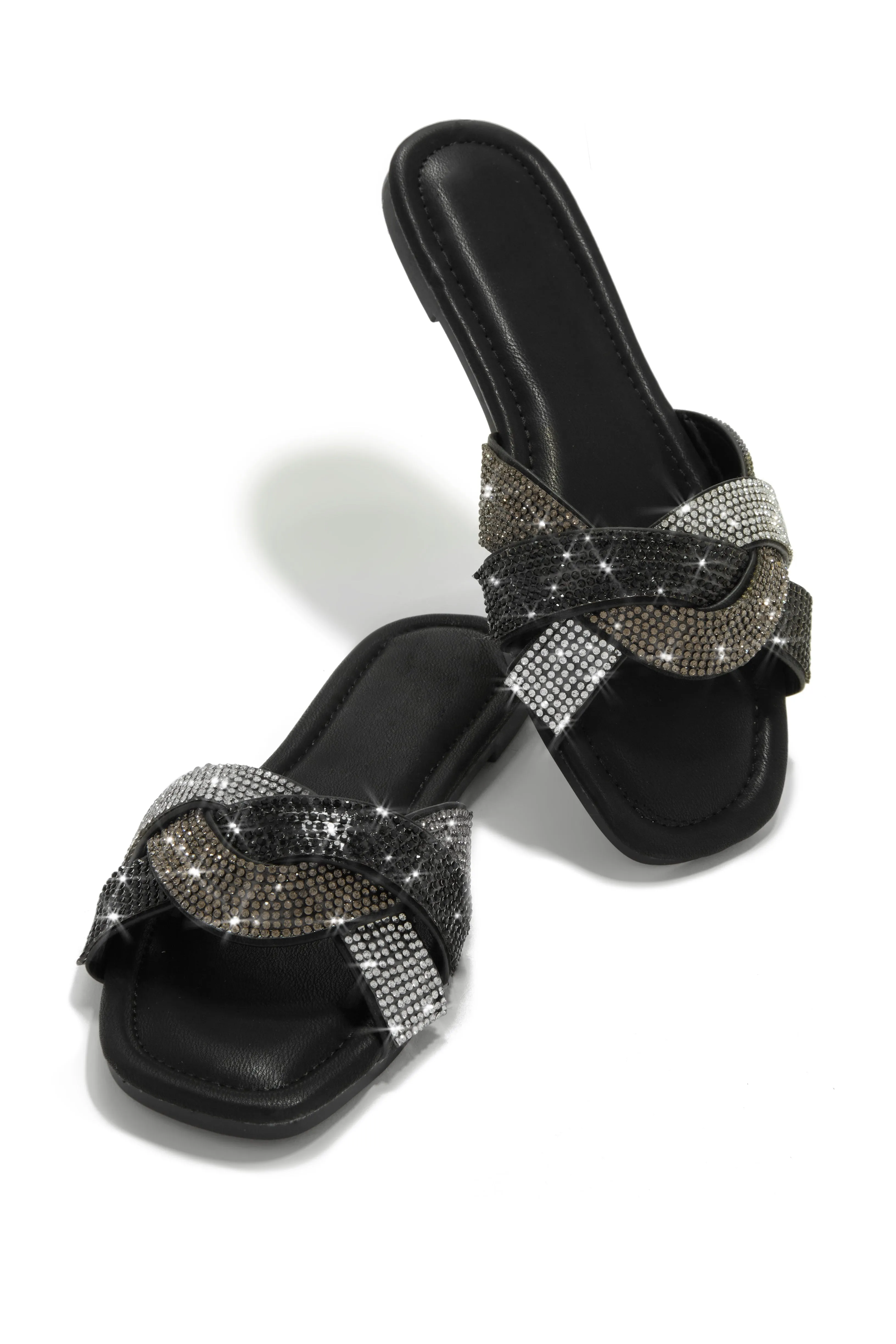 Slip Into Paradise Embellished Slip On Sandals - Nude