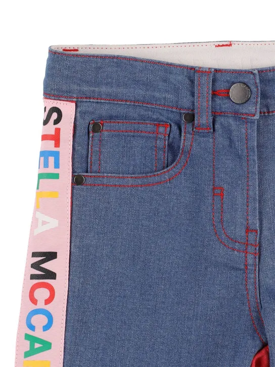 Stella McCartney Kids   Organic cotton denim jeans w/logo tape 